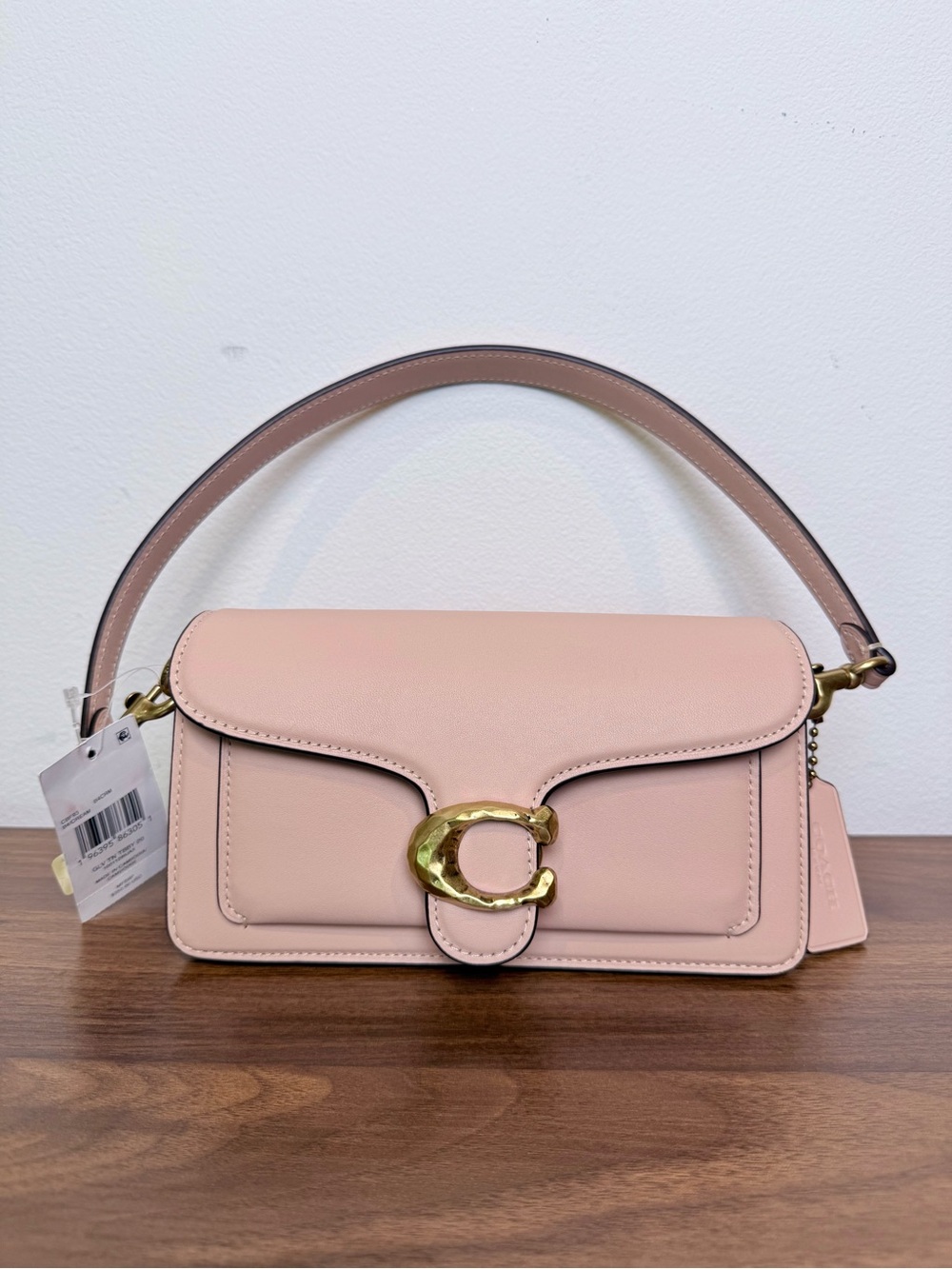 Coach Tabby 20 Cream Leather Shoulder Crossbody Bag Gold Hardware MSRP $395